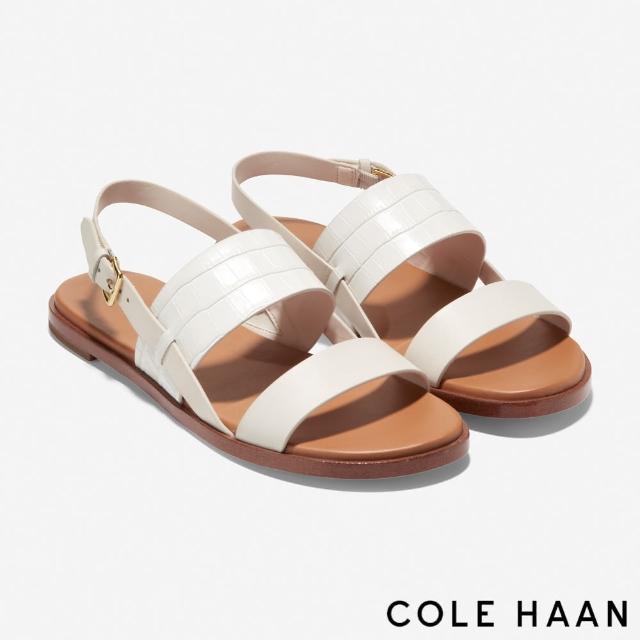 【Cole Haan】FLYNN FLAT SANDAL 夏季雙帶女涼鞋(時尚白-W23567)