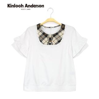 【Kinloch Anderson】圓領荷葉袖造型短袖上衣 金安德森女裝(KA0885302)