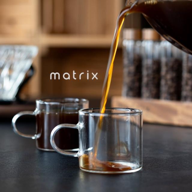 【Matrix】迷你耐熱玻璃馬克杯2入組 80ml(手沖咖啡 分享壺 耐熱玻璃 茶杯 咖啡壺 分享杯 咖啡濾杯 HARIO)