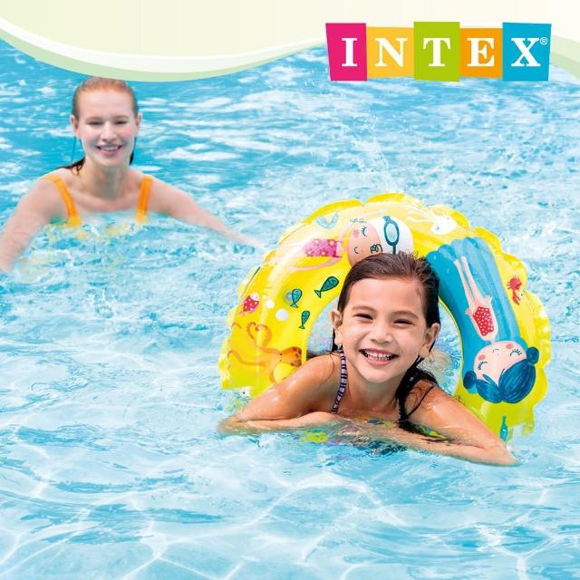 【INTEX】卡通游泳圈-直徑61cm 3款可選 適6~10歲(59242)