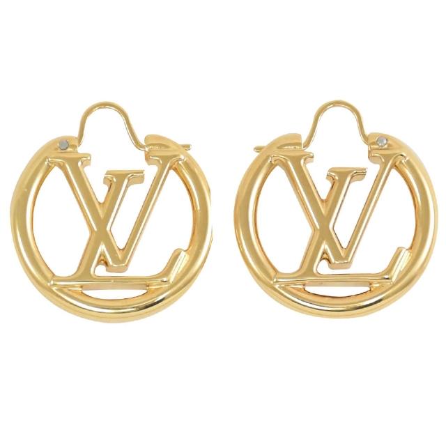 【Louis Vuitton 路易威登】LV M00396 LOUISE PM 經典品牌LOGO鏤空針式耳環(現貨)