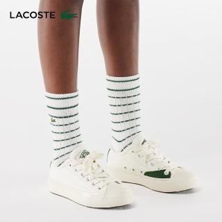 【LACOSTE】女鞋-後場 2.0 運動休閒鞋(白色)