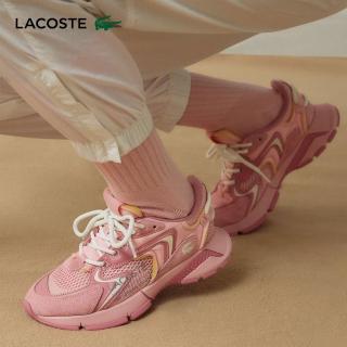 【LACOSTE】母親節首選女款-L003 Neo網眼運動休閒鞋(粉紅色)