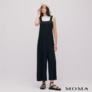 【MOMA】俏皮休閒感吊帶連身褲(黑色)