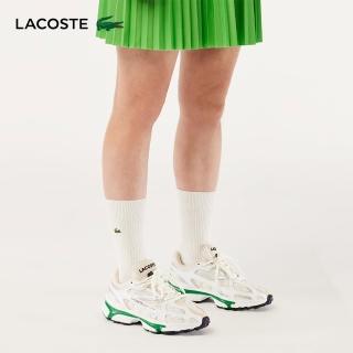 【LACOSTE】母親節首選女鞋-L003 2K24 運動休閒鞋(白/綠色)