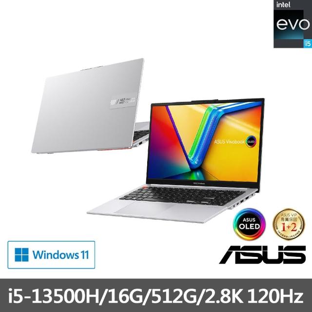 【ASUS】Type-C HUB組★15.6吋i5輕薄筆電(VivoBook S S5504VA/i5-13500H/16G/512G SSD/W11/EVO/2.8K OLED)