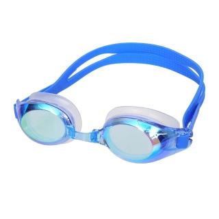 【MIZUNO 美津濃】SWIM 泳鏡-台灣製 抗UV 防霧 蛙鏡 鏡面 游泳 戲水 藍(N3TEB72100-16)