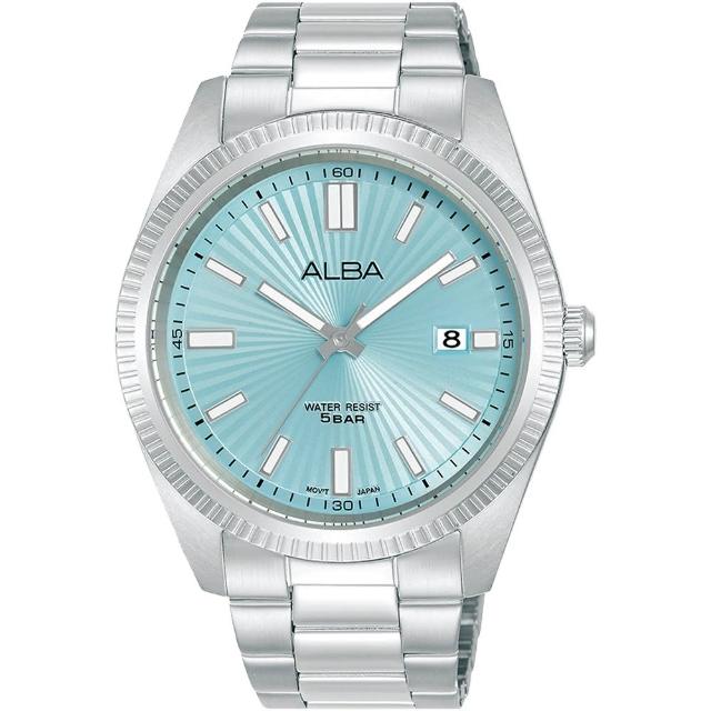 【ALBA】雅柏 時尚大三針手錶 42MM 冰藍(AS9S71X1／VJ42-X353G)