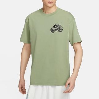 【NIKE 耐吉】短袖 上衣 T恤 運動 休閒 男 女 AS U NK SB TEE M90 DRAGON 綠色(FQ3720386)