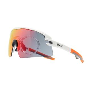 【ZIV】TANK RX系列 運動太陽眼鏡(消光白色框霧橘腳-灰片電黑紅多層鍍膜#B114 042#151)