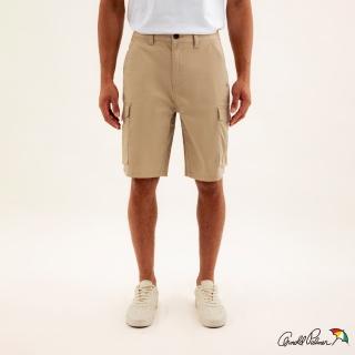 【Arnold Palmer 雨傘】男裝-斜紋貼袋工作短褲(淺卡其)