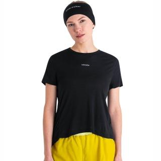 【Icebreaker】女 Cool-Lite Speed 網眼透氣圓領短袖上衣-125-黑色(登山健行/戶外運動/機能上衣/排汗衣)