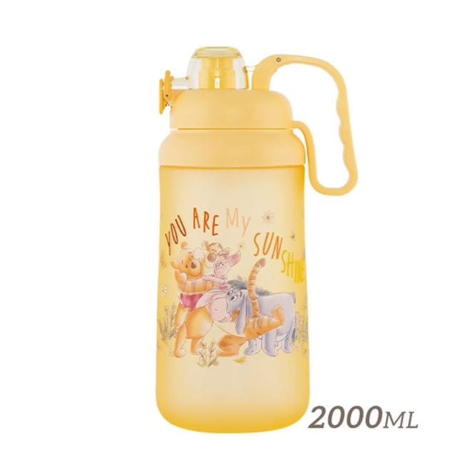 【HOUSUXI 舒希】迪士尼小熊維尼系列-Tritan大容量彈蓋水瓶2000ml