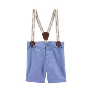 【OSHKOSH】藍色吊帶短褲(原廠公司貨)