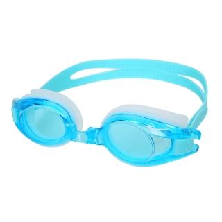 【MIZUNO 美津濃】SWIM 兒童泳鏡-台灣製 抗UV 防霧 蛙鏡 游泳 戲水 湖水藍(N3TFB60000-21)