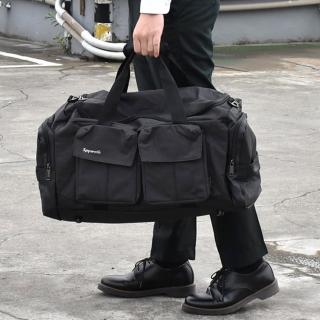 【men life】旅行袋 黑色大容量出遊可收納鞋子(行李袋)