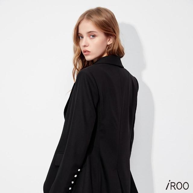【iROO】珍珠釦經典西裝外套