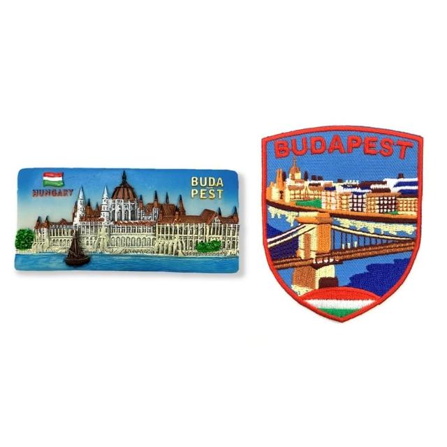 【A-ONE 匯旺】匈牙利布達佩斯國會大廈 PARLIAMENT特色地標磁鐵+布達佩斯 多瑙河背包貼2件組(C192+413)