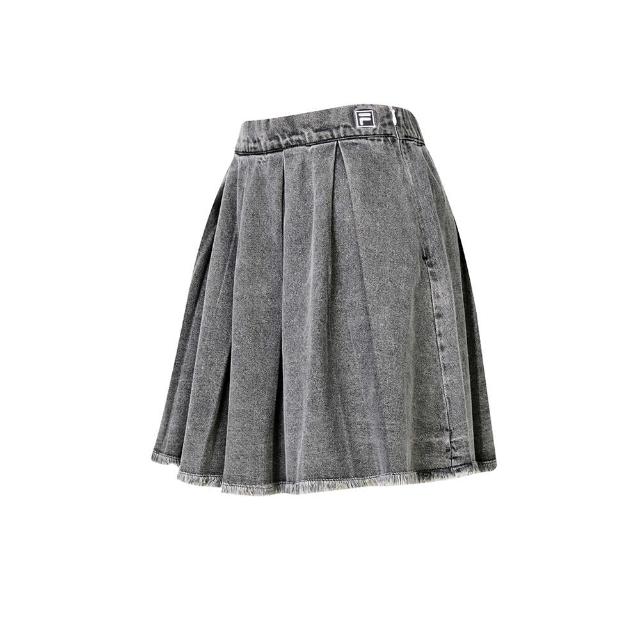【FILA官方直營】女牛仔短裙-黑色(5SKY-1834-BK)