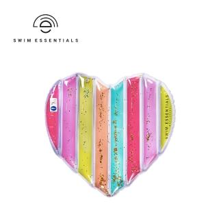 【Swim Essentials】荷蘭 充氣造型氣墊床/浮板(閃亮愛心調色盤)