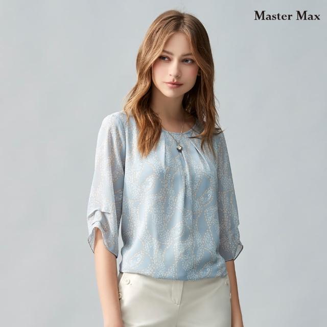 【Master Max】袖子造型親膚七分袖雪紡上衣(8317085)