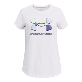 【UNDER ARMOUR】女童 撞色LOGO短T-Shirt_1382979-100(白)