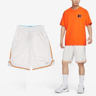 【NIKE 耐吉】短褲 DNA Basketball Shorts 男款 白 橘 速乾 網眼 籃球 球褲 運動褲 褲子(FN2605-030)