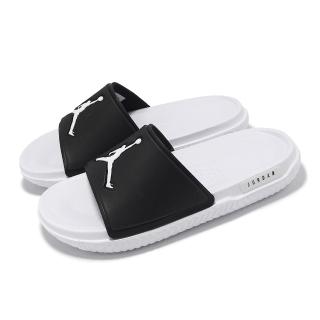 【NIKE 耐吉】拖鞋 Jordan Jumpman GS 大童 女鞋 白 黑 喬丹 緩震 涼拖鞋(FQ1597-010)