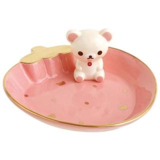 【小禮堂】Sax-X 拉拉熊 飾品收納盤 - 草莓款(平輸品)