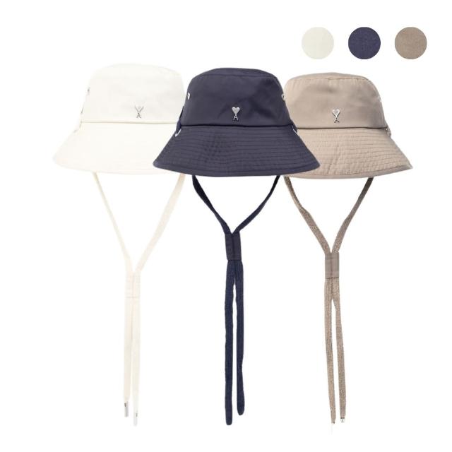 【AMI PARIS】Ami Paris LOGO 白色/海軍藍/米色 棉質 漁夫帽(UHA233PA0007)
