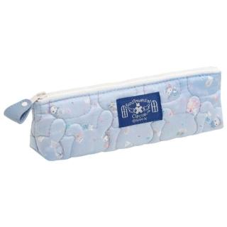 【小禮堂】San-X 憂傷馬戲團 絎縫筆袋 - 藍天款(平輸品)