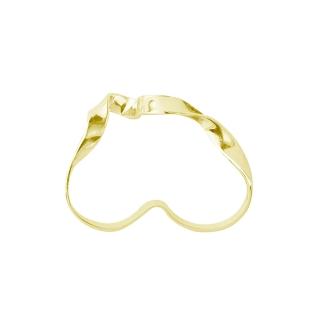 【Olivia Yao Jewellery】歐美設計感 金色緞帶曲線雙指戒(Espacio Collection/開放式戒圍)