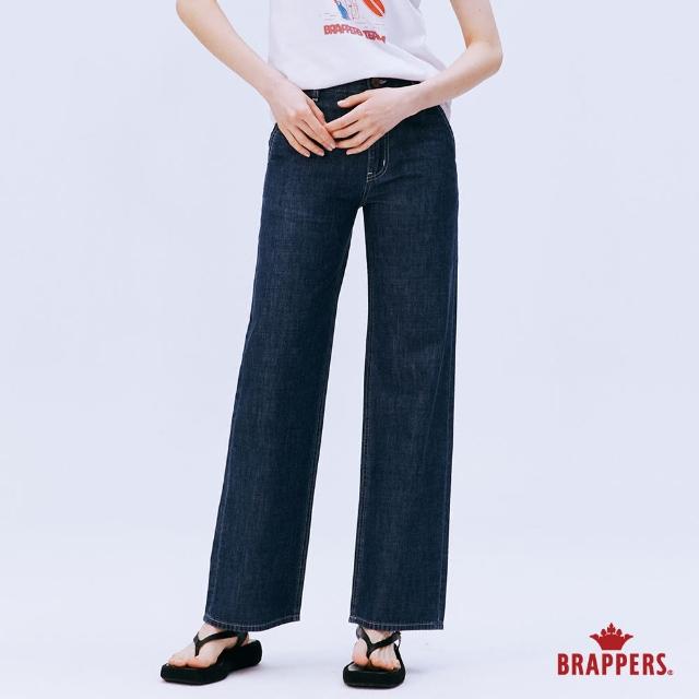 【BRAPPERS】女款 Boy friend系列-中腰全棉寬褲(深藍)