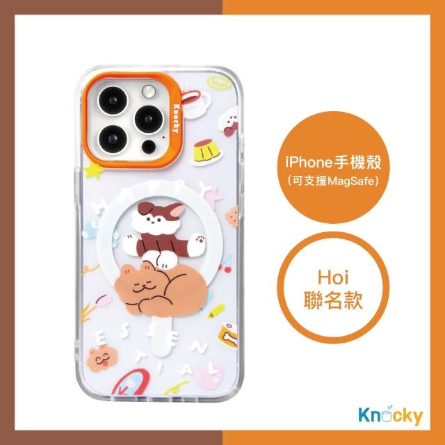 【Knocky 原創】Hoi『Happy Essential 咚咚粒粒』 iPhone 型號 透明手機保護殼（支援MagSafe）