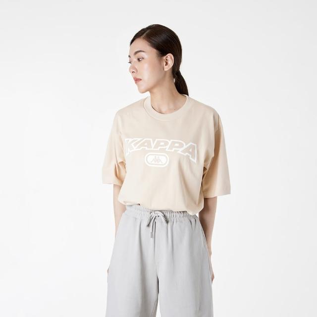 【KAPPA】官方直營  男女適穿 變形字體素色寬鬆T-Shirt(限定版Logo印花設計)