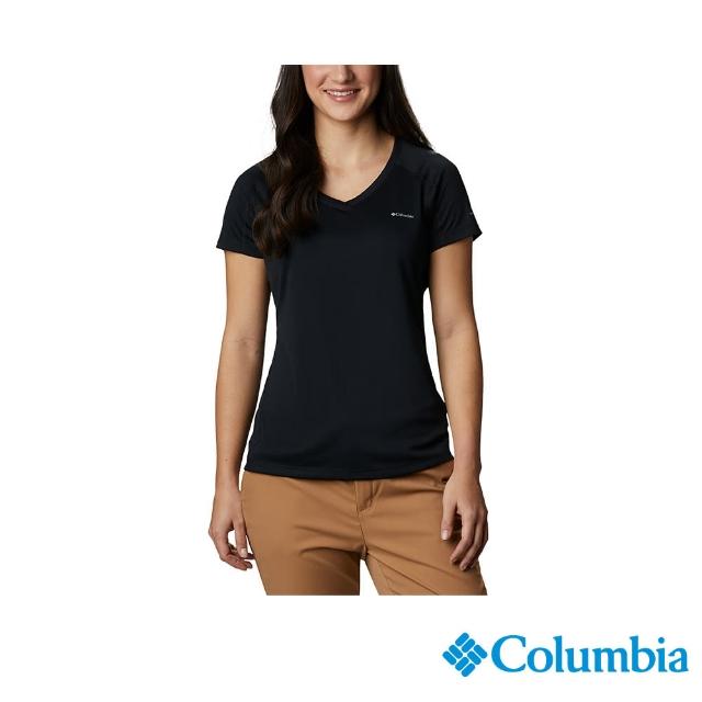 【Columbia 哥倫比亞 官方旗艦】女款-Zero Rules涼感快排短袖上衣-黑色(UAR69140BK/IS)