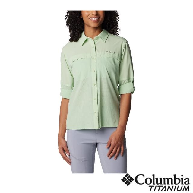 【Columbia 哥倫比亞 官方旗艦】女款-鈦 Cirque River酷涼快排長袖襯衫(UAR57940KIMIS)
