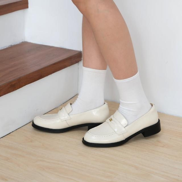 【WYPEX】現貨+預購 英倫時尚真皮樂福鞋女鞋 通勤上班平底鞋(3色)