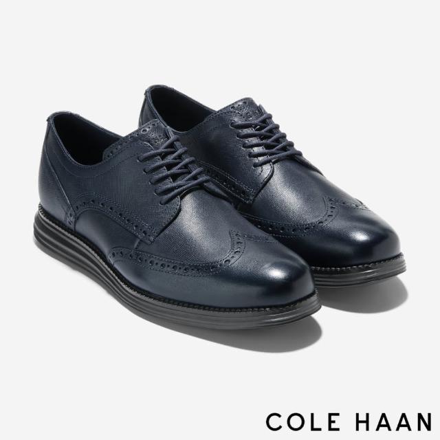 【Cole Haan】OG WINGTIP OX 翼尖雕花正裝牛津男鞋(海軍藍十字紋-C38318)