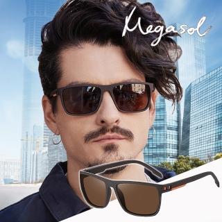 【MEGASOL】BK系列UV400防爆偏光太陽眼鏡(雅痞風行動墨鏡-C3003)