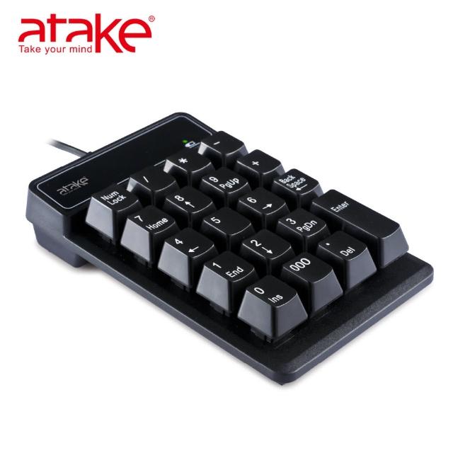 ATake】USB數字小鍵盤(桌電筆電外接數字鍵盤計算機鍵盤D21K-001 