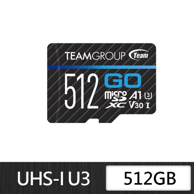 【Team 十銓】GO Card 512GB MicroSD UHS-I U3 運動攝影機專用記憶卡 [含轉卡+終身保固]