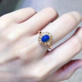 【勝弘珠寶】多明尼加天空藍藍珀戒指