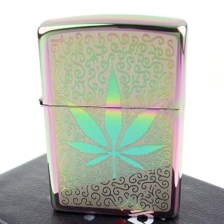 【Zippo】美系~Cannabis Design-大麻葉圖案打火機