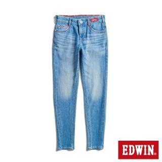 【EDWIN】男裝 東京紅360°迦績彈力機能窄管牛仔褲(拔淺藍)