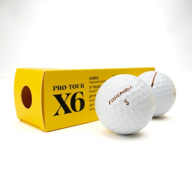 【Foremost】Pro-Tour X6 白色六層球三入組(色球 小白球 高爾夫球 Golf)