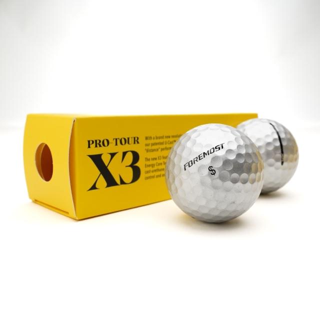 【Foremost】Pro-Tour X3 銀色三層球三入組(色球 小白球 高爾夫球 Golf)