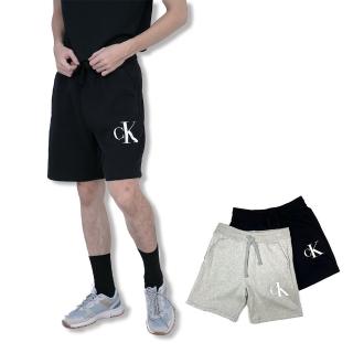 【Calvin Klein 凱文克萊】Calvin Klein 棉短褲 大尺碼 短褲 CK 鬆緊 刷毛 鬆緊褲(短褲)