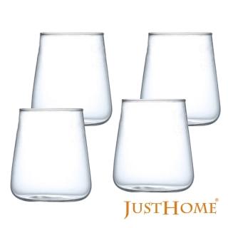 【Just Home】水滴型/自然山型耐熱玻璃杯/水杯400ml(4入組)