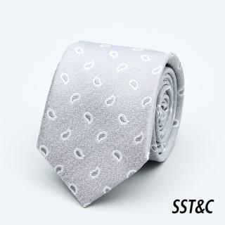 【SST&C 新品９折】灰色變形蟲窄版領帶1912403024